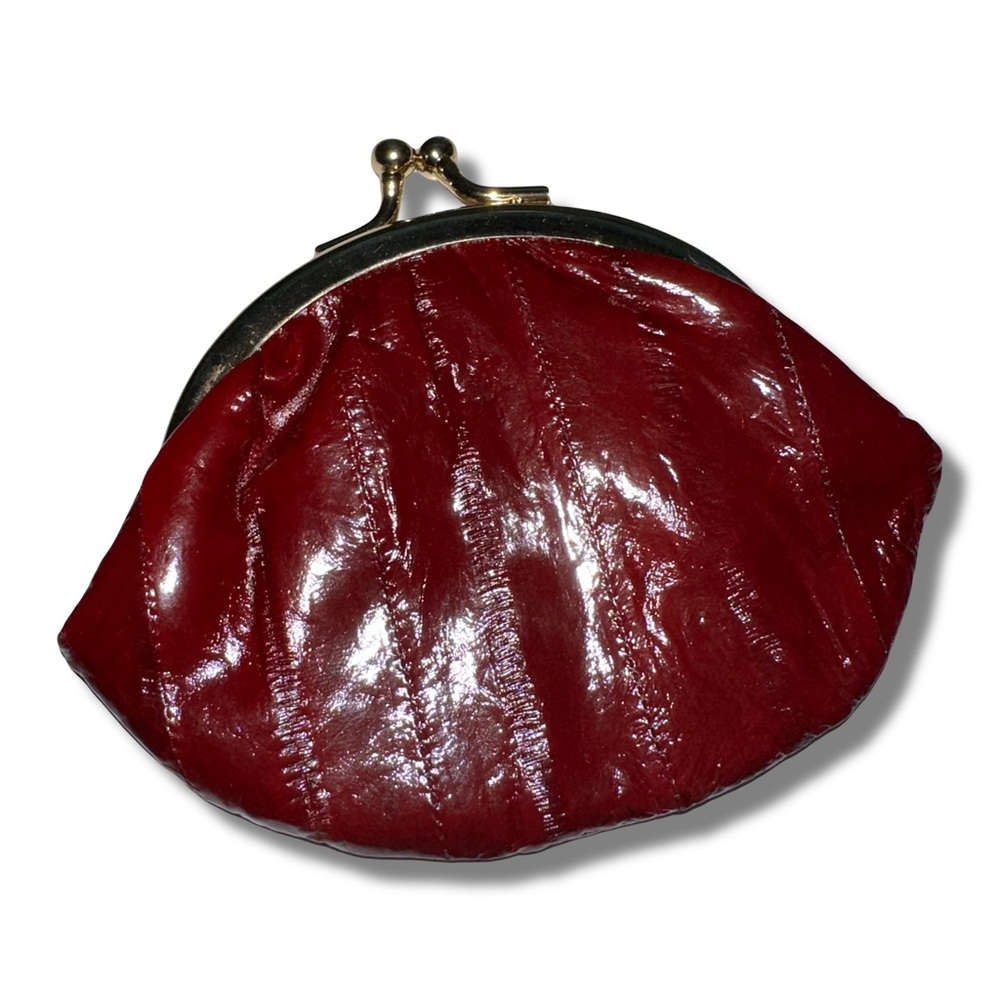 Vintage Red Patent Leather Kiss-Lock Coin Purse